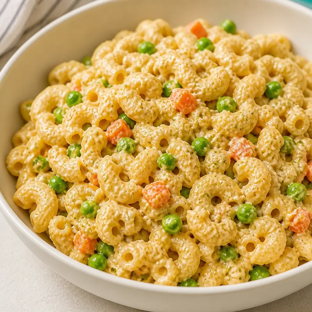 Cauliflower Pasta Salad — Healthy School Lunch Idea close-up view
