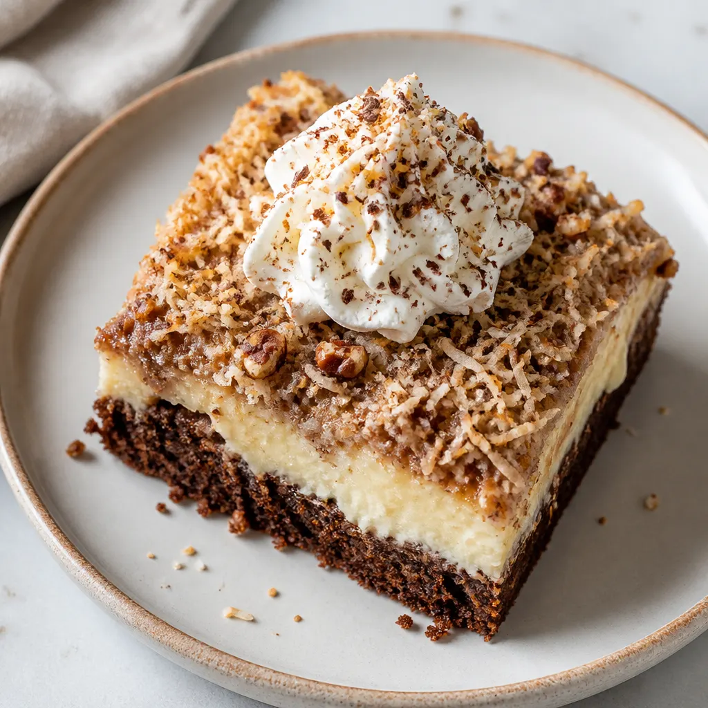 German Chocolate Cheesecake Brownies